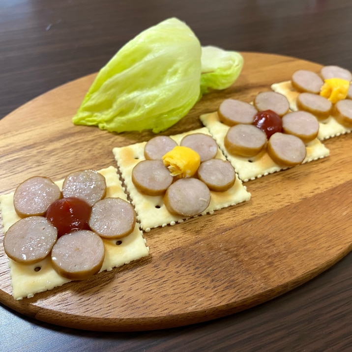 ウィンナーと卵のお花カナッペ レシピ 作り方 By からもまま 楽天レシピ ウィンナーと卵のお花カナッペ レシピ 作り方 By からもまま 楽天レシピ